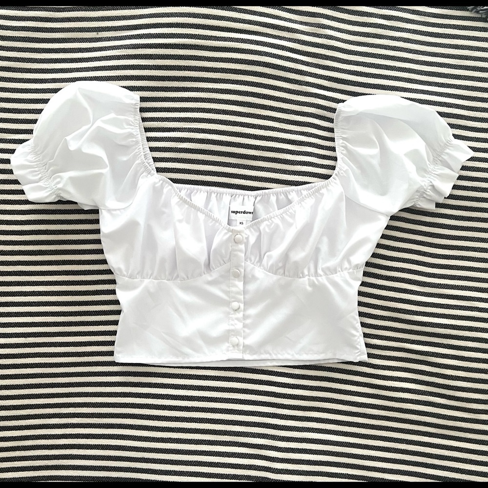 NWOT White Puff Sleeve Top, Cottage Core